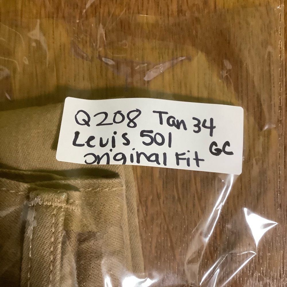 Levi’s 501 Original Fit Men’s Jeans Tan Size 34 x 30 - Picture 9 of 9